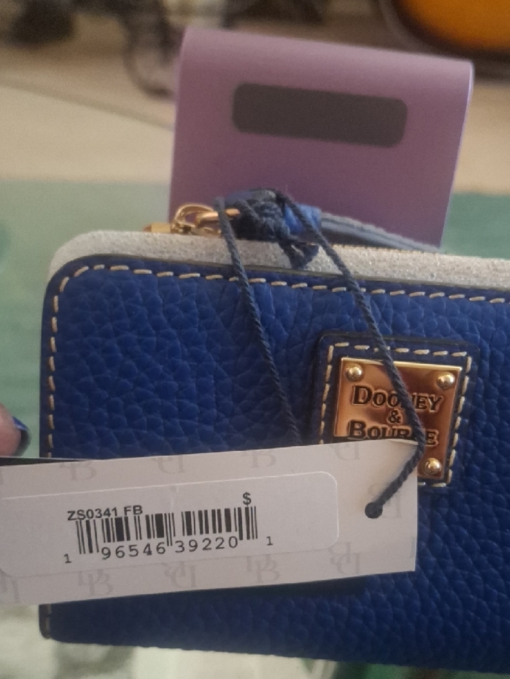 Dooney & Bourke Zip Credit Card Wallet 12 -French Blue💙 - Picture 2 of 8